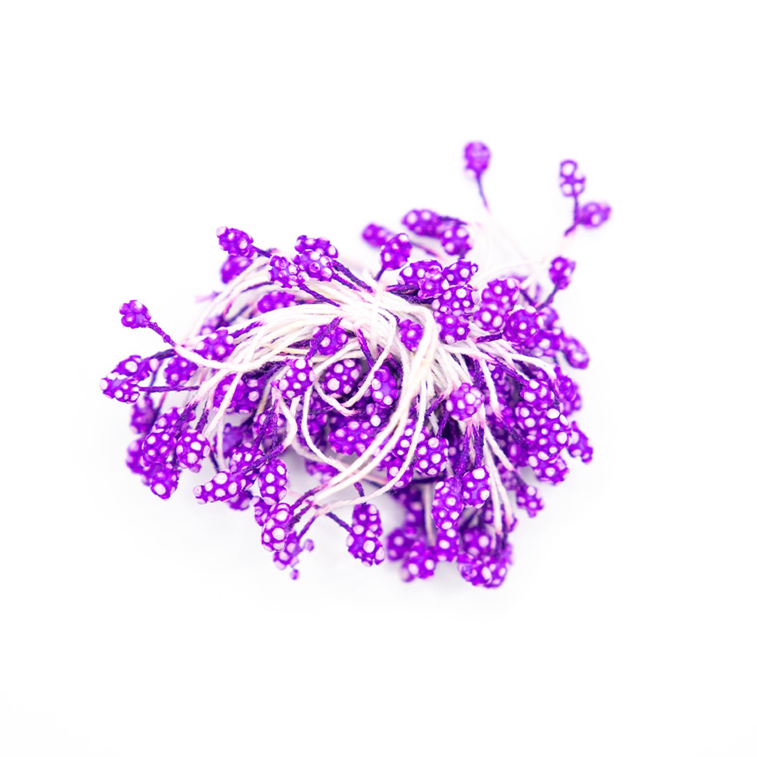 PURPLE TEXTURED STAMENS 80PCS