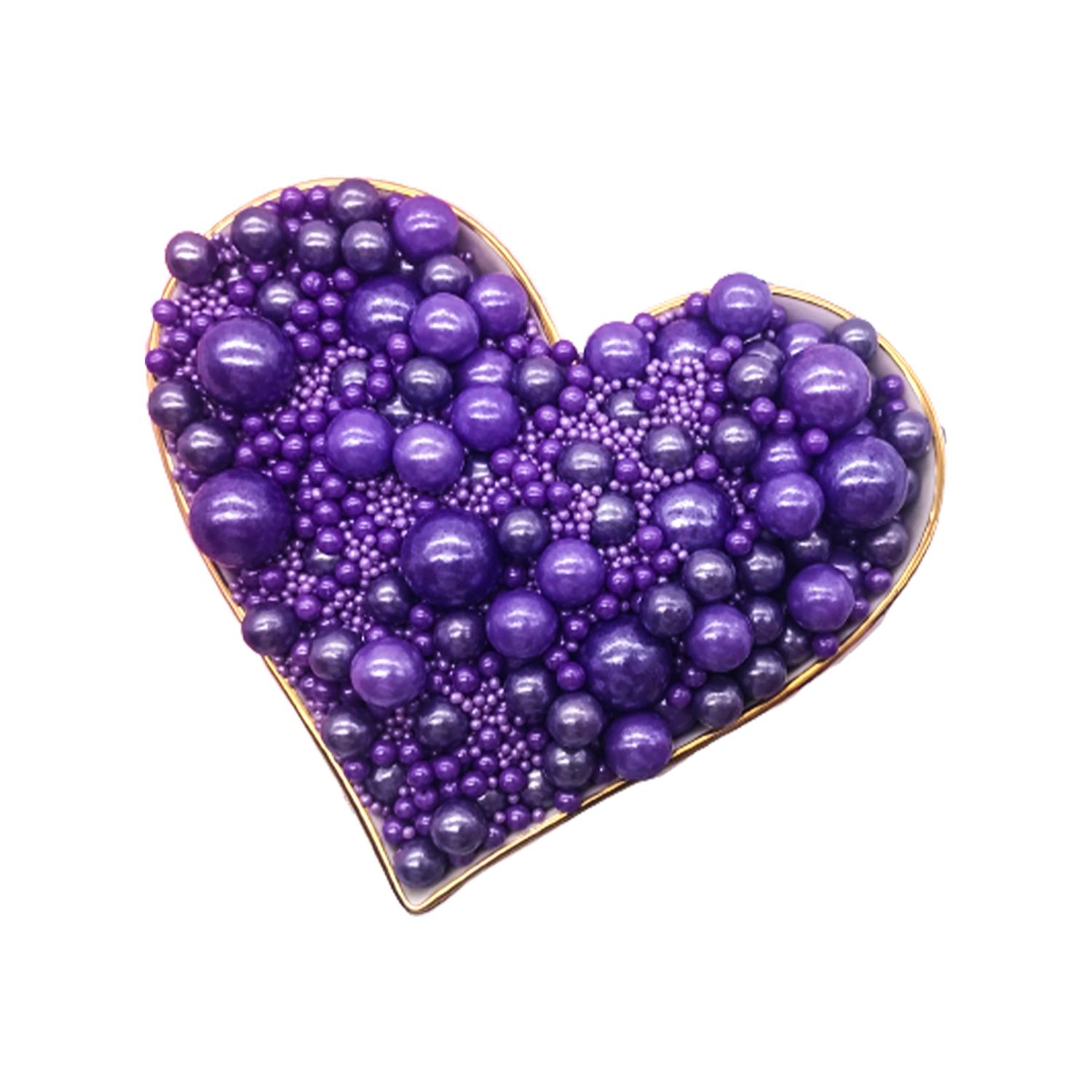 PURPLE MIXED SIZE PEARLS 15GMS