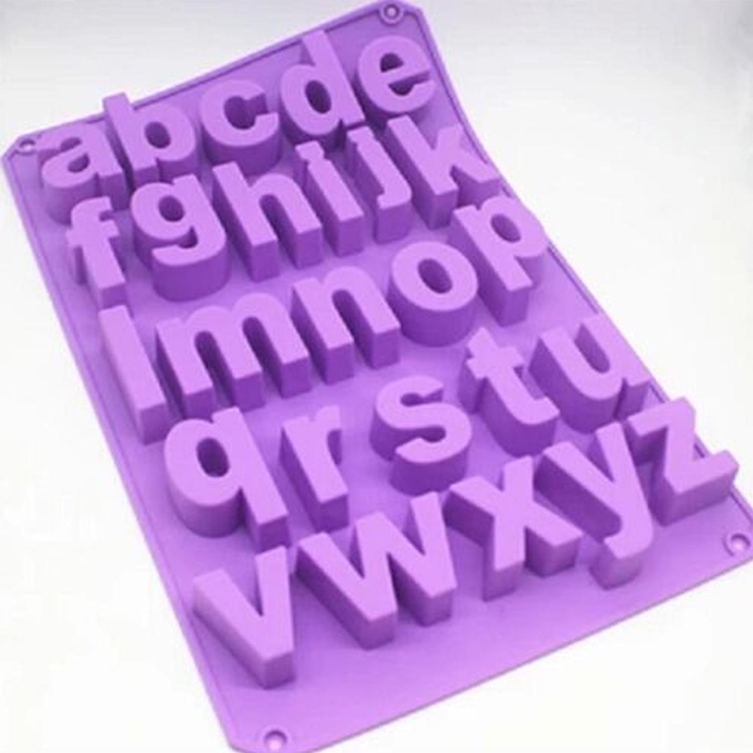 SCM0028 LOWERCASE CHOCOLATE SILICON MOLD ALPHABET