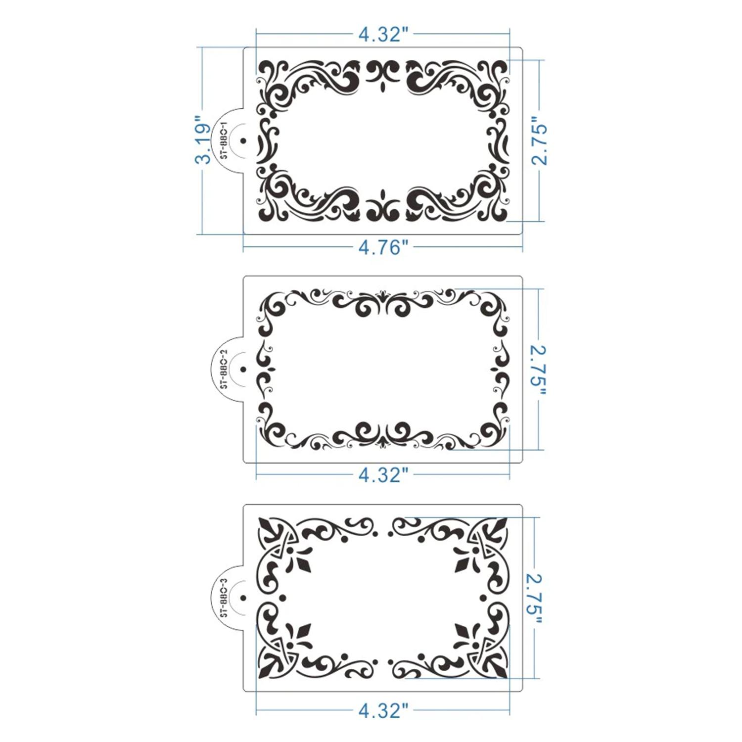 SCROLL FRAME STENCIL