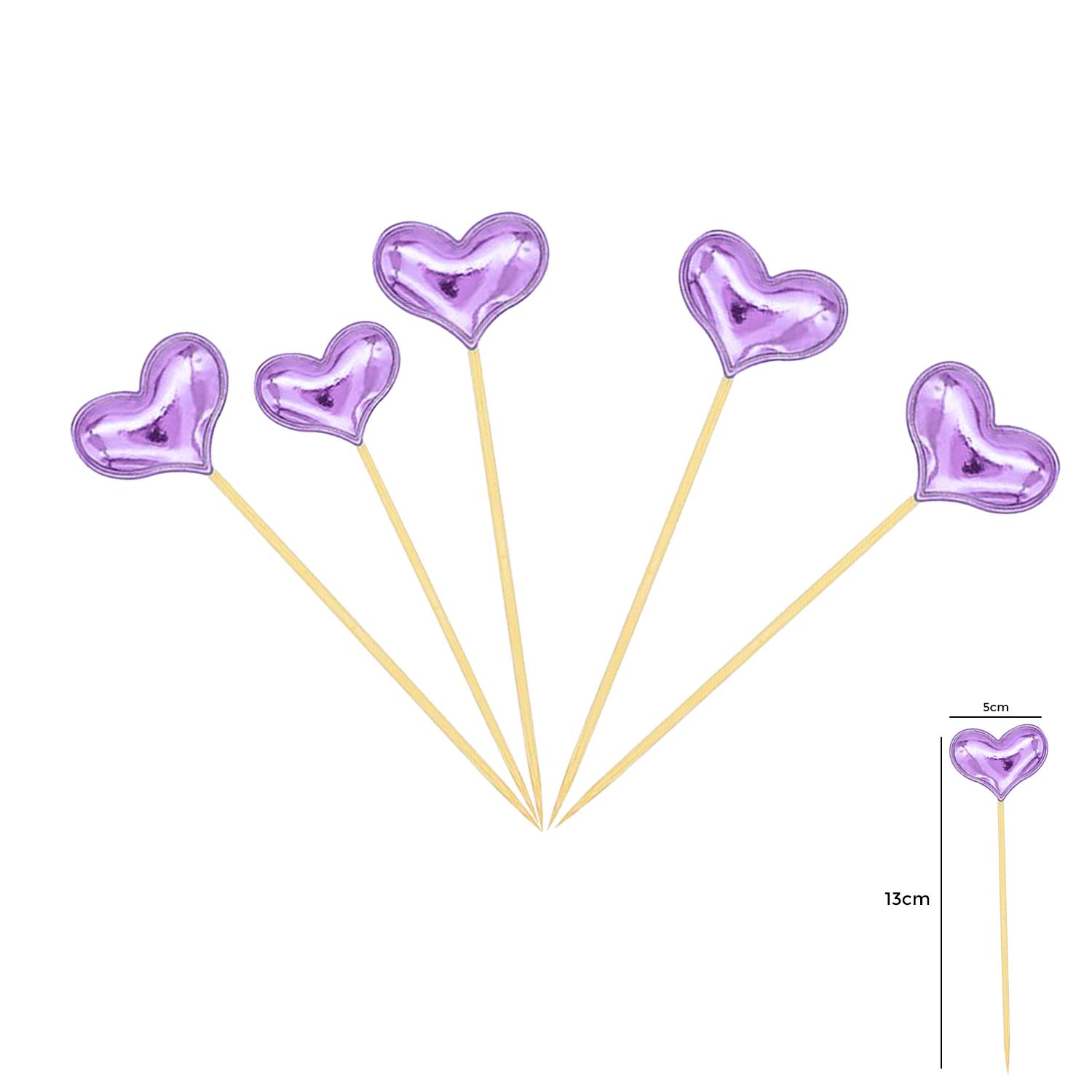 SET OF 5 PURPLE HEART TOPPERS