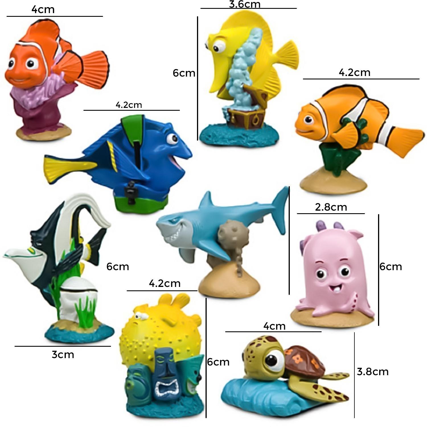 SET OF 9 FINDING NEMO AND FRIENDS