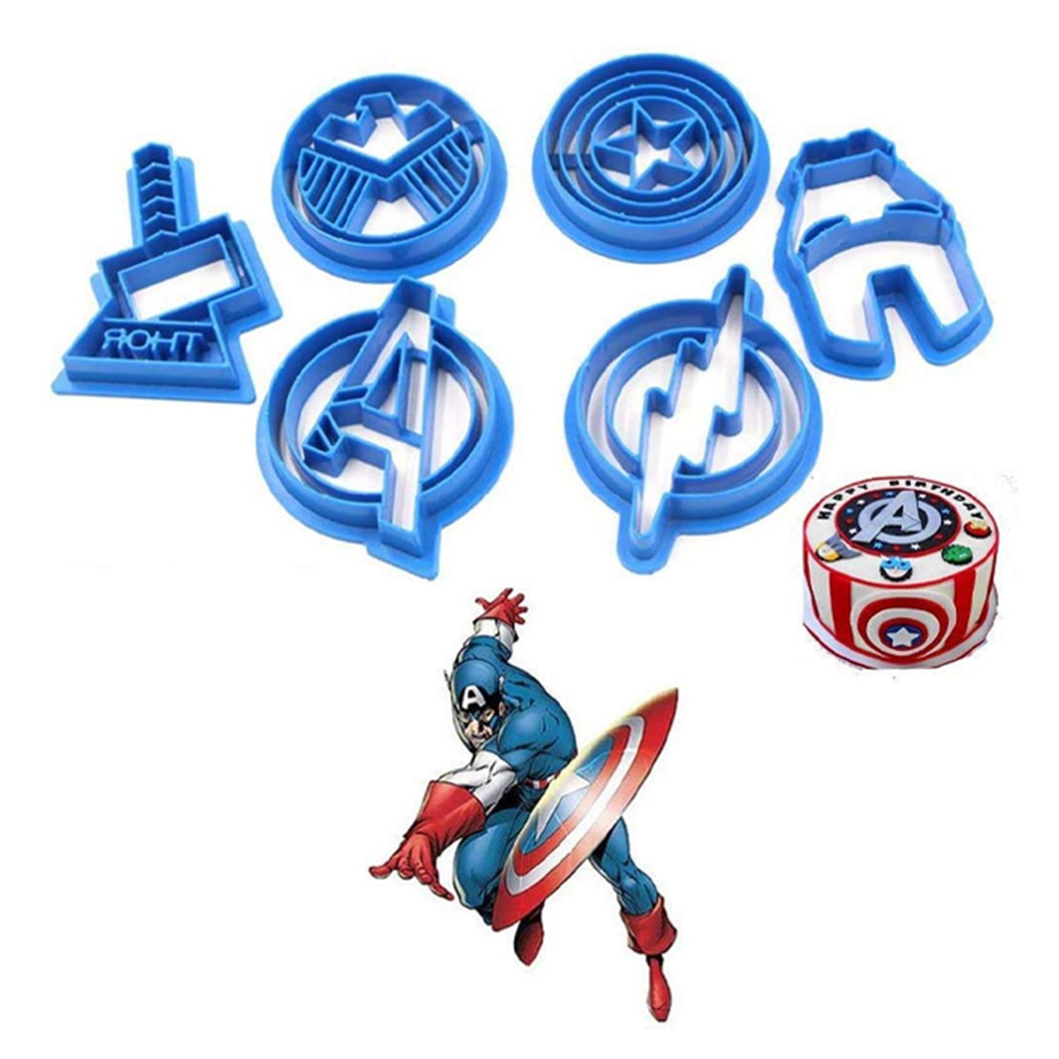 SET OF 6 AVENGERS COOKIE CUTTERS