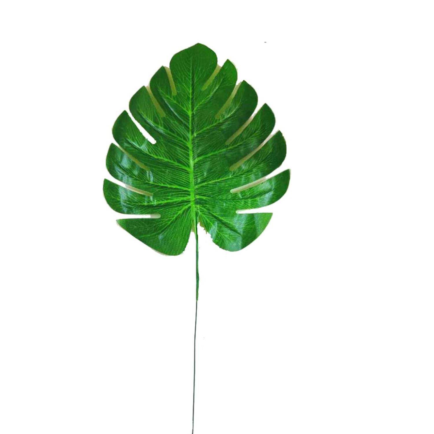 SINGLE STEM FAUX TURTLE LEAF 8'' X 3''