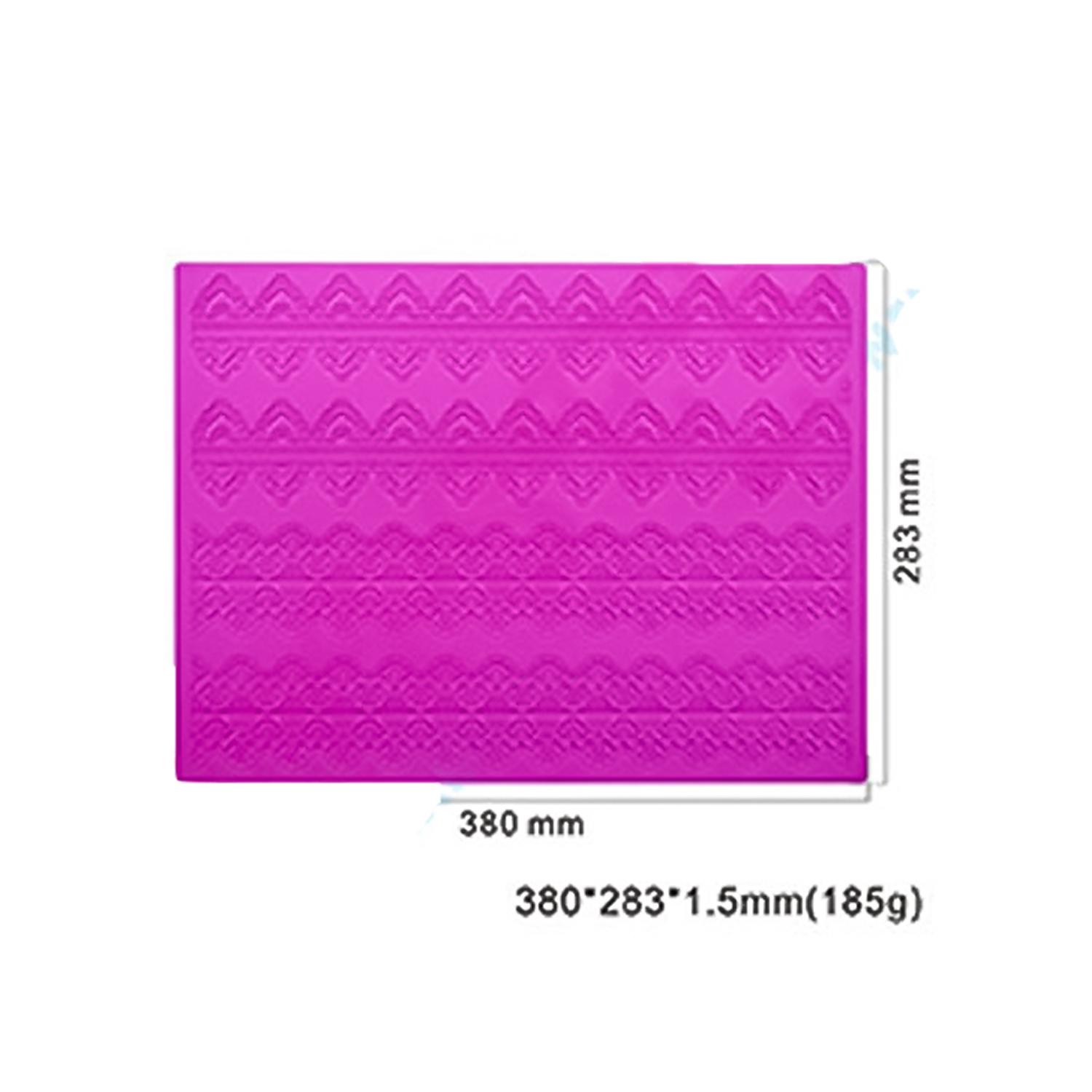 SLM0021 DOUBLE BORDER SILICONE LACE MAT 39.8*17*0.19CM