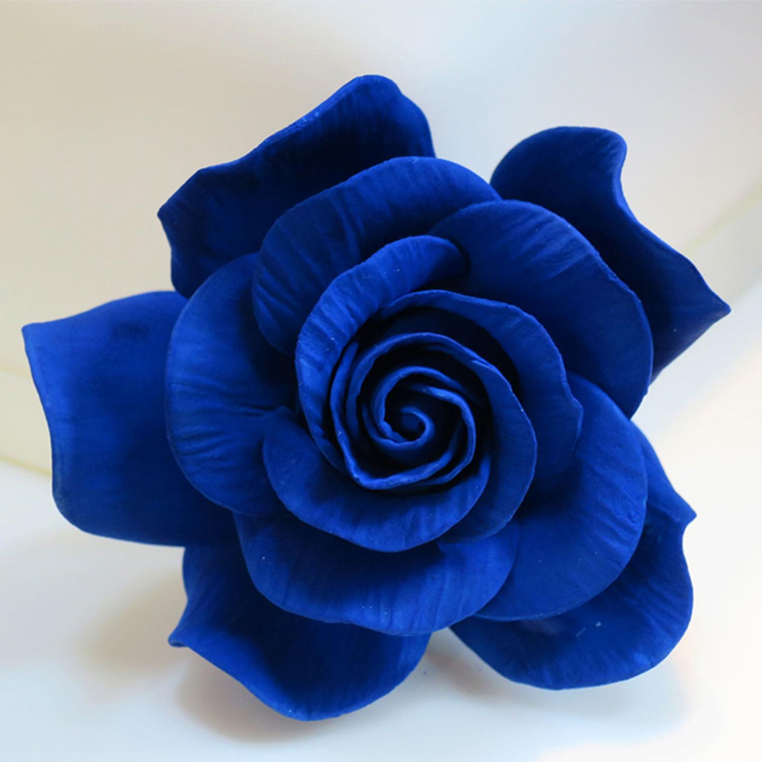 SUPER CAKES SMALL ROSE FLOWERS ROYAL BLUE