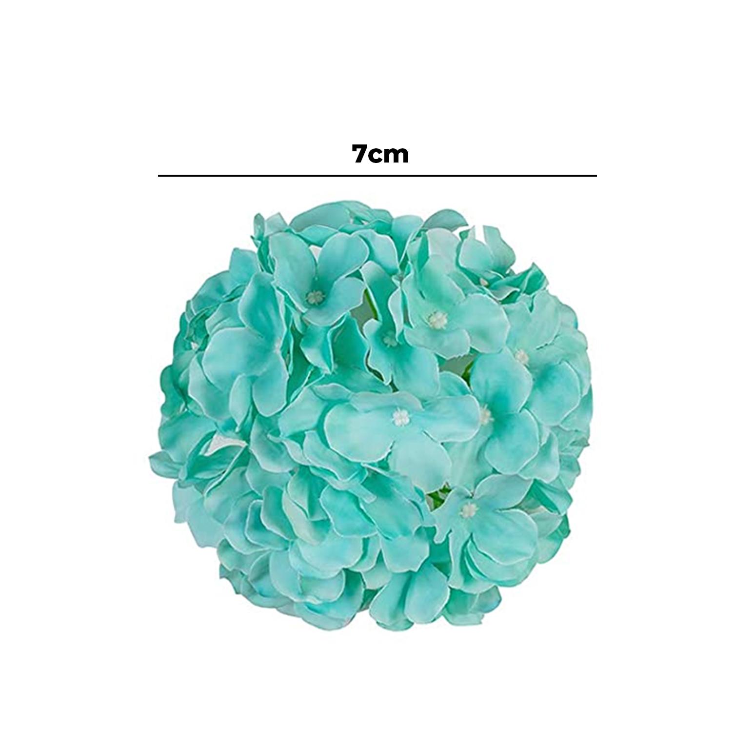 TURQUIOSE HYDRANGEA ARTIFICIAL FLOWER 7CM