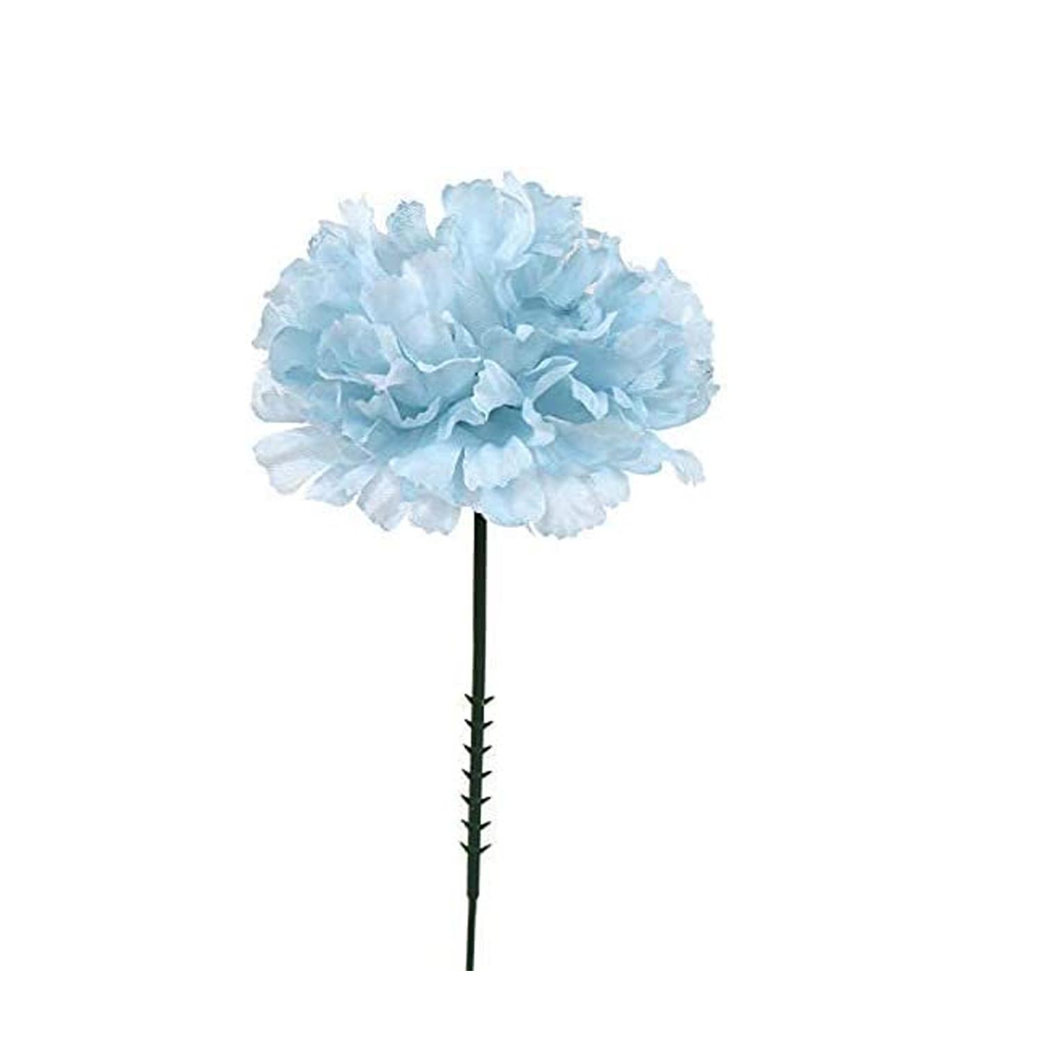 TURQUOISE CARNATION ARTIFICIAL FLOWER 5CM