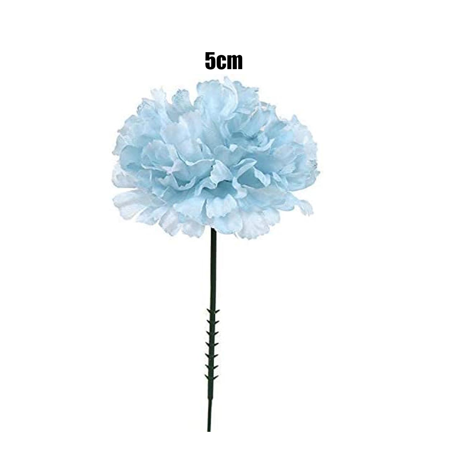 TURQUOISE CARNATION ARTIFICIAL FLOWER 5CM