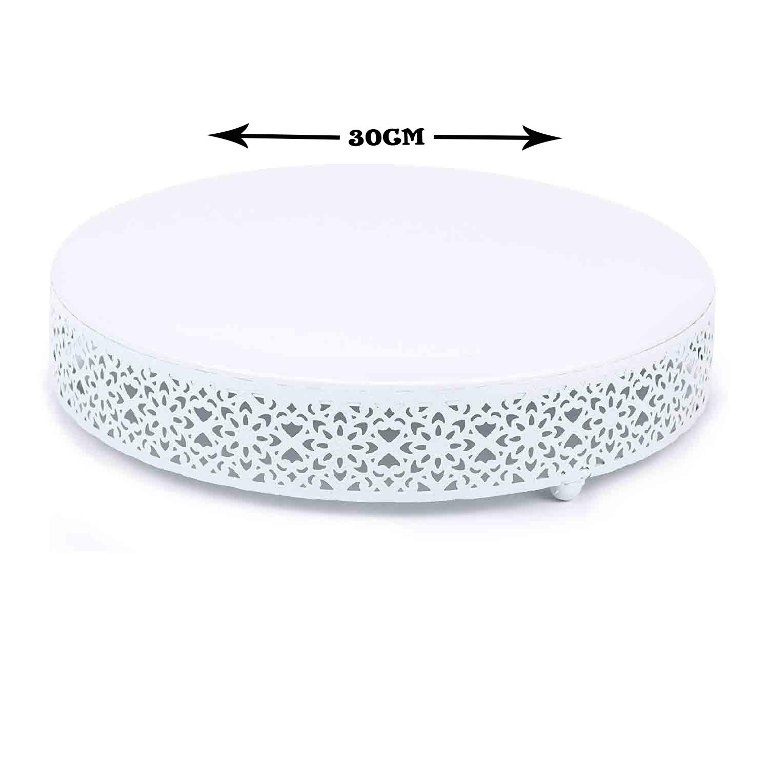 WYOMING WHITE MIRROR TOP 1 PIECE CAKE STAND DIAMETER 30CM