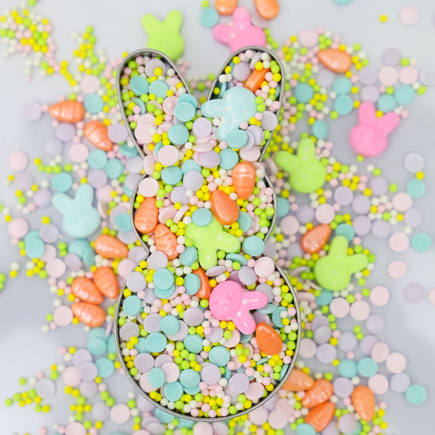 YELLOW EASTER MIXED PEARLS AND SPRINKLES 100GMS