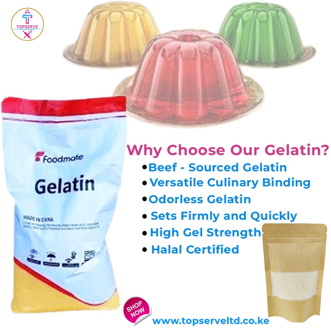 BEEF, ODORLESS, UNFLAVORED, 200 BLOOM, HALAL CERTIFIED GELATIN 1KG
