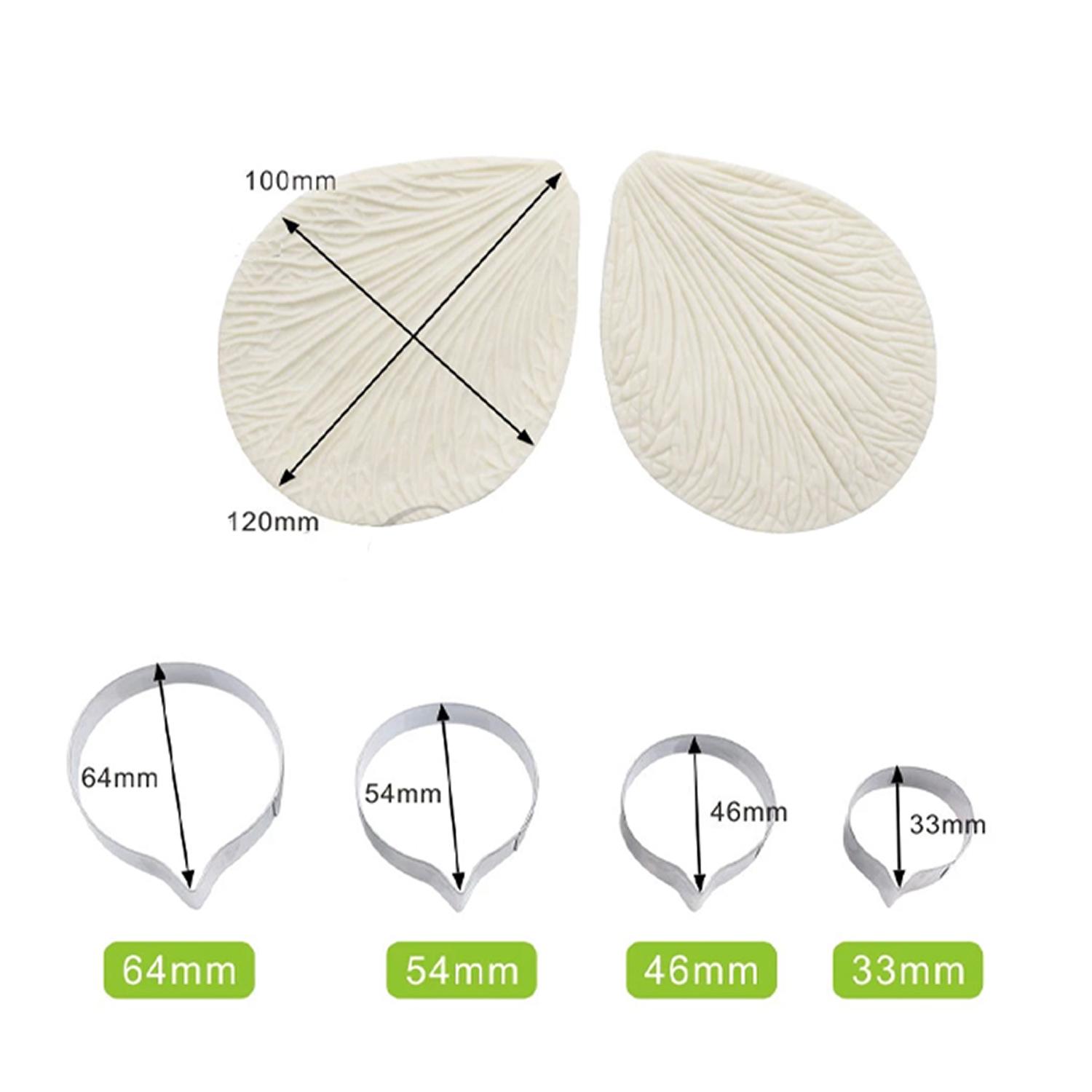 SVM0107 4PC BEGONIA PETAL FLOWER VEINER