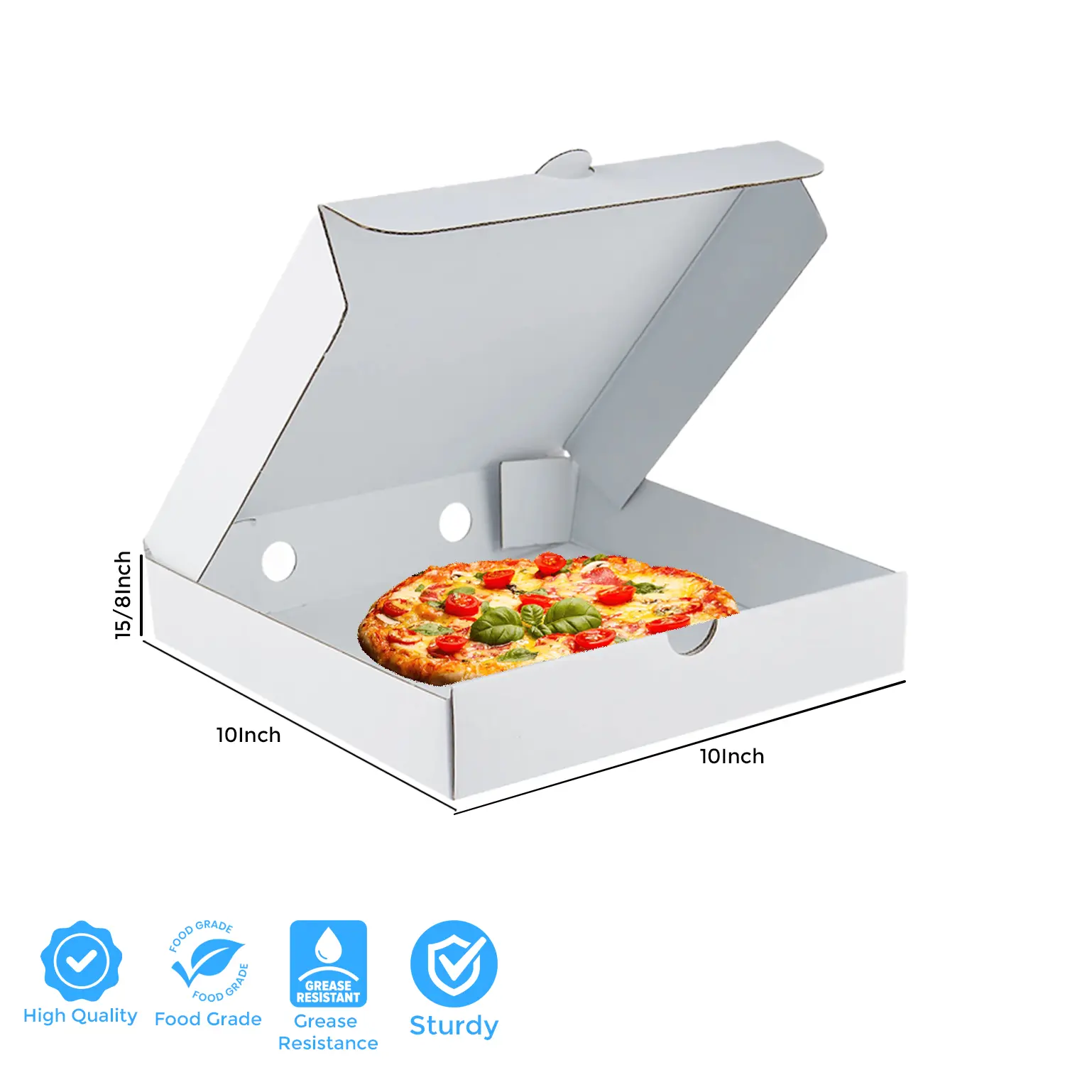 10''X10''X 1 5/8'' PIZZA BOX